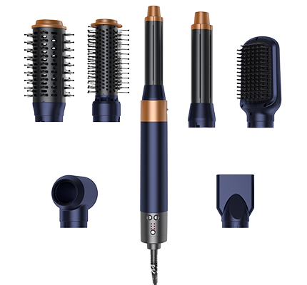6 in 1 Blow Dryer Brush, Hair Dryer with Diffuser for Curly Hair, Negative Ionic Hair Dryer Brush Set, Air Curling Iron Air Styler, Brush Blow Dryer Straight, Volumize, Drying Hair Styling Tool
