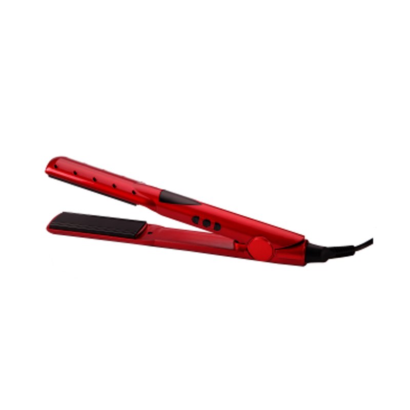 LS08-B Red Airflow Hair Straightener | 120-230℃ Adjustable Flat Iron